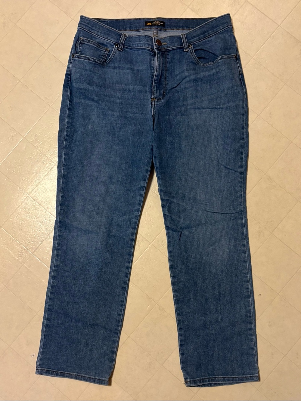 Lee Relaxed Fit Straight Leg Mid Rise Size 14 Medium